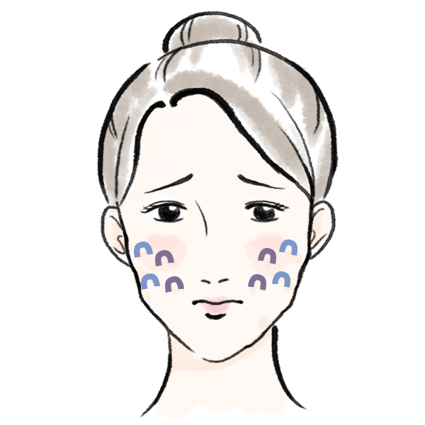 肌が凹凸になる